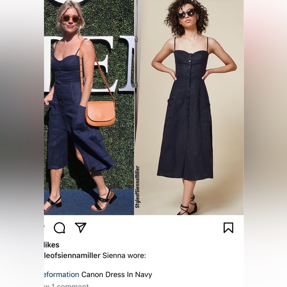 Reformation Canon midi dress size 0 EUC - Picture 7 of 9